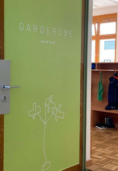 Signaletik | Kindergarten am Dorfbach in Hard