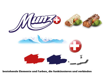 bestehende Elemente und Farben, die funktionieren
